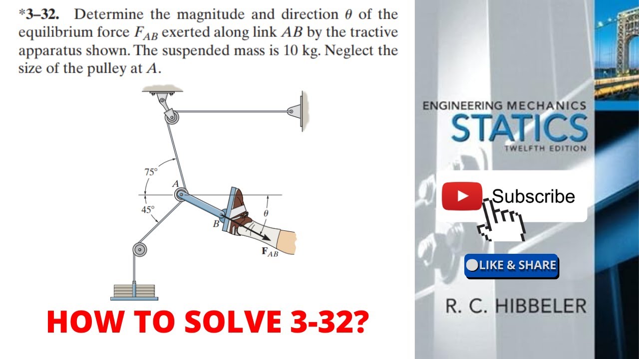 3-32 hibbeler statics chapter 3 | hibbeler statics | hibbeler