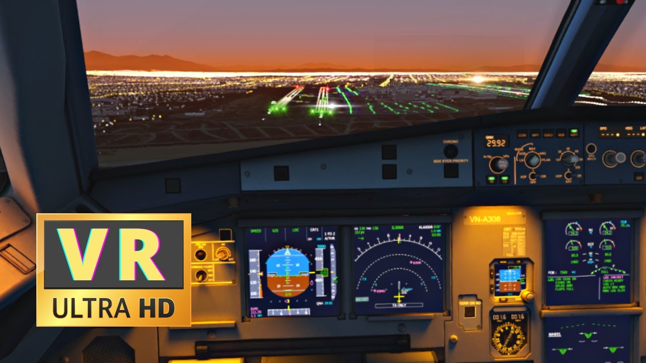 Amazing VR Night Flight! | Airbus A320 | Aerofly FS4