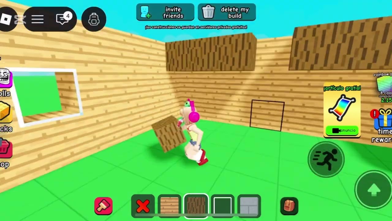 😱Construí una casa en Roblox , pero dos tocinos me la destruyeron 😭😭dale like y sucribete 