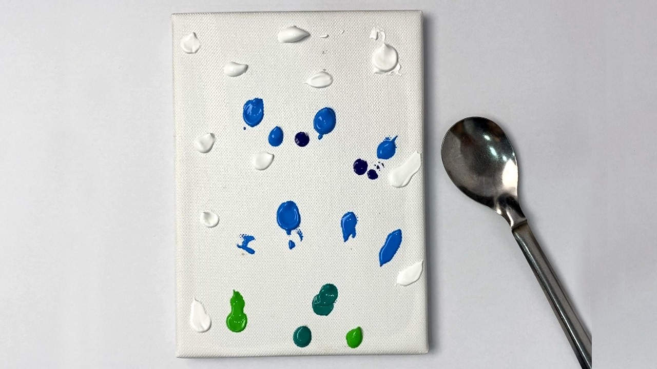 Spoon Painting Technique / Acrylic Painting / Painting Hack