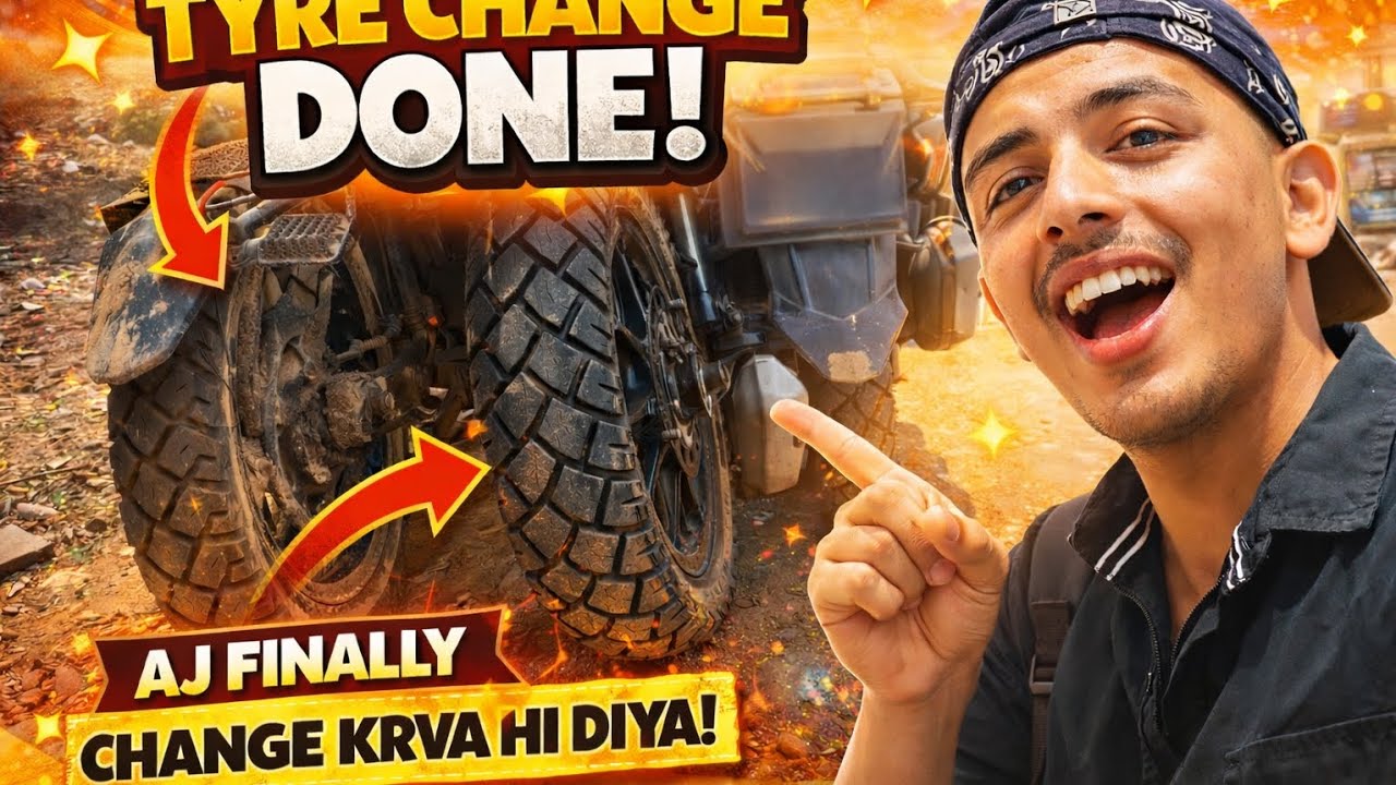 Aj finally tyre change krva hi diya