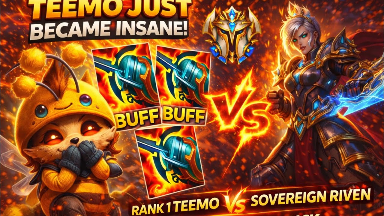 Rank 1 Teemo VS Sovereign Riven Top Lane 4K WildRift Ranked Gameplay HARD COUNTER PICK 