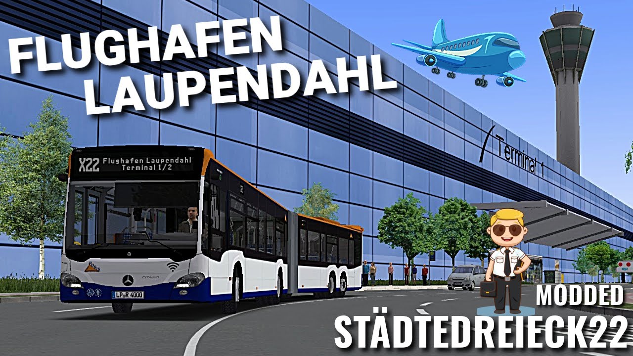 OMSI 2: STÄDTEDREIECK22 MODDED - Neue Linie X22 zum Flughafen! ✈️ #233 | PxlKiing