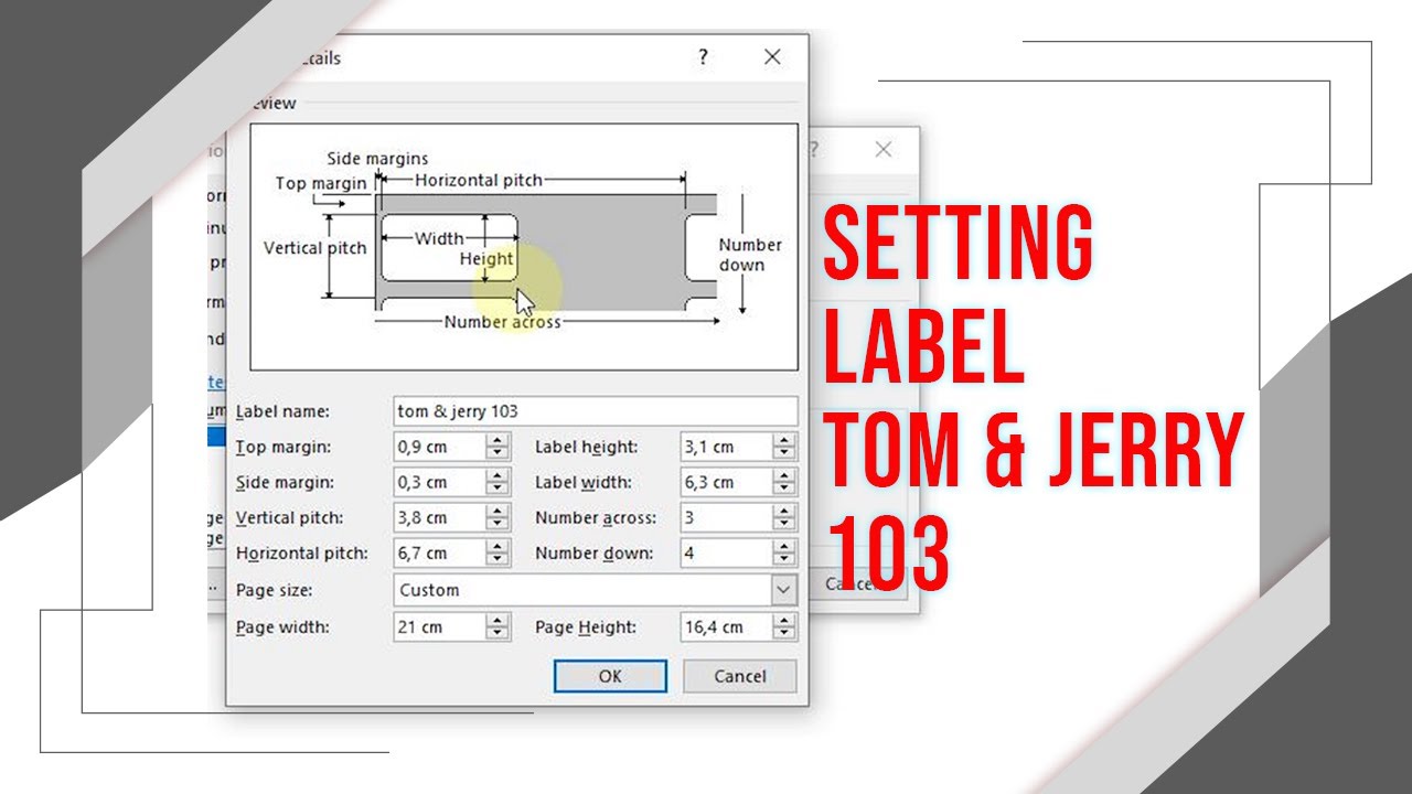 Setting Label Undangan Tom & Jerry 103