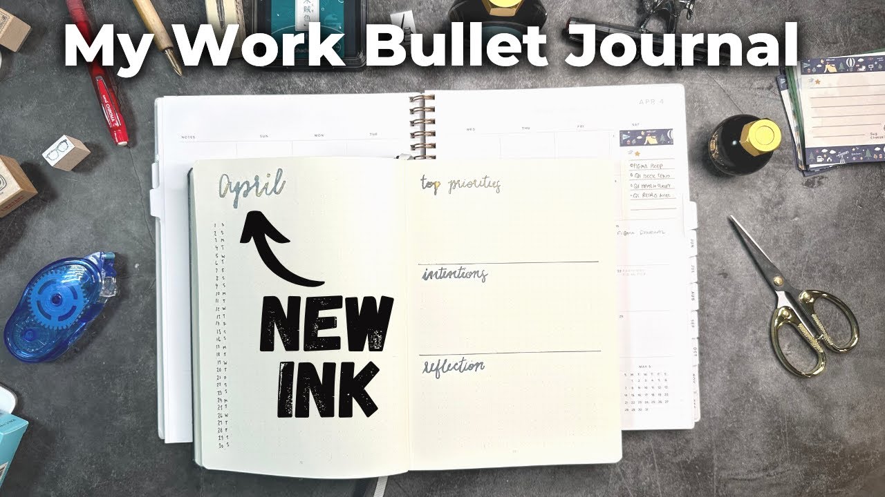 Monthly Work Bullet Journal Recap and Set Up