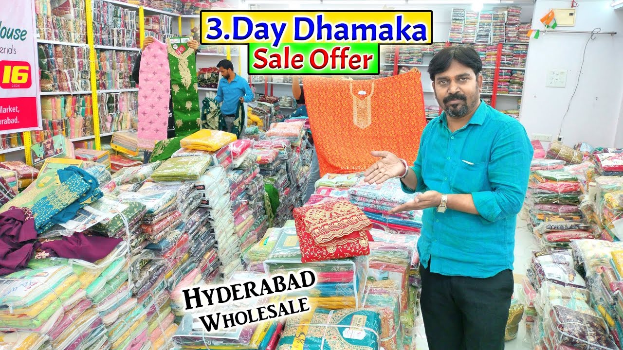 Big Dhamaka Sale Offer Shop 2 Anniversary 3.Days.Sale Hyderabad Wholesale || Zainab Suit House ||