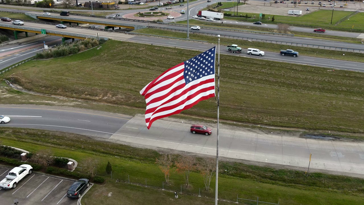 8K Hyperlapse American Flag Hammond, LA