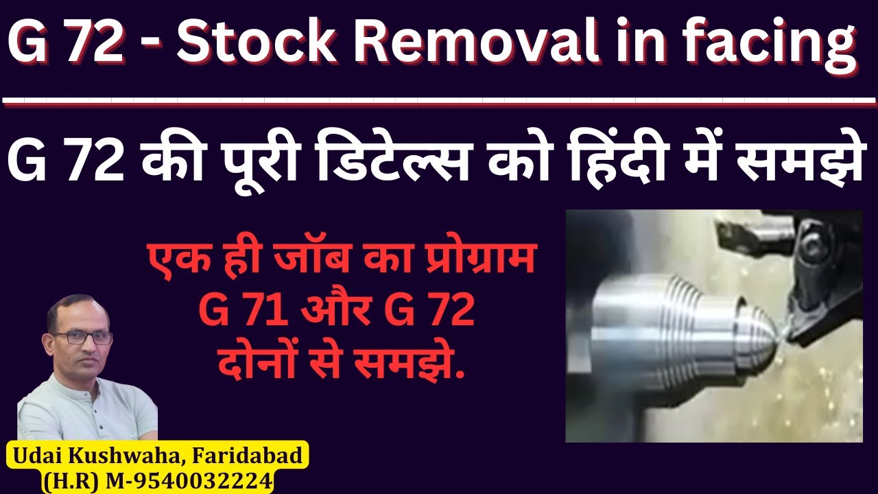 G72 Stock removal in facing l G72 Facing cycle l cycle G72 l cycle G71