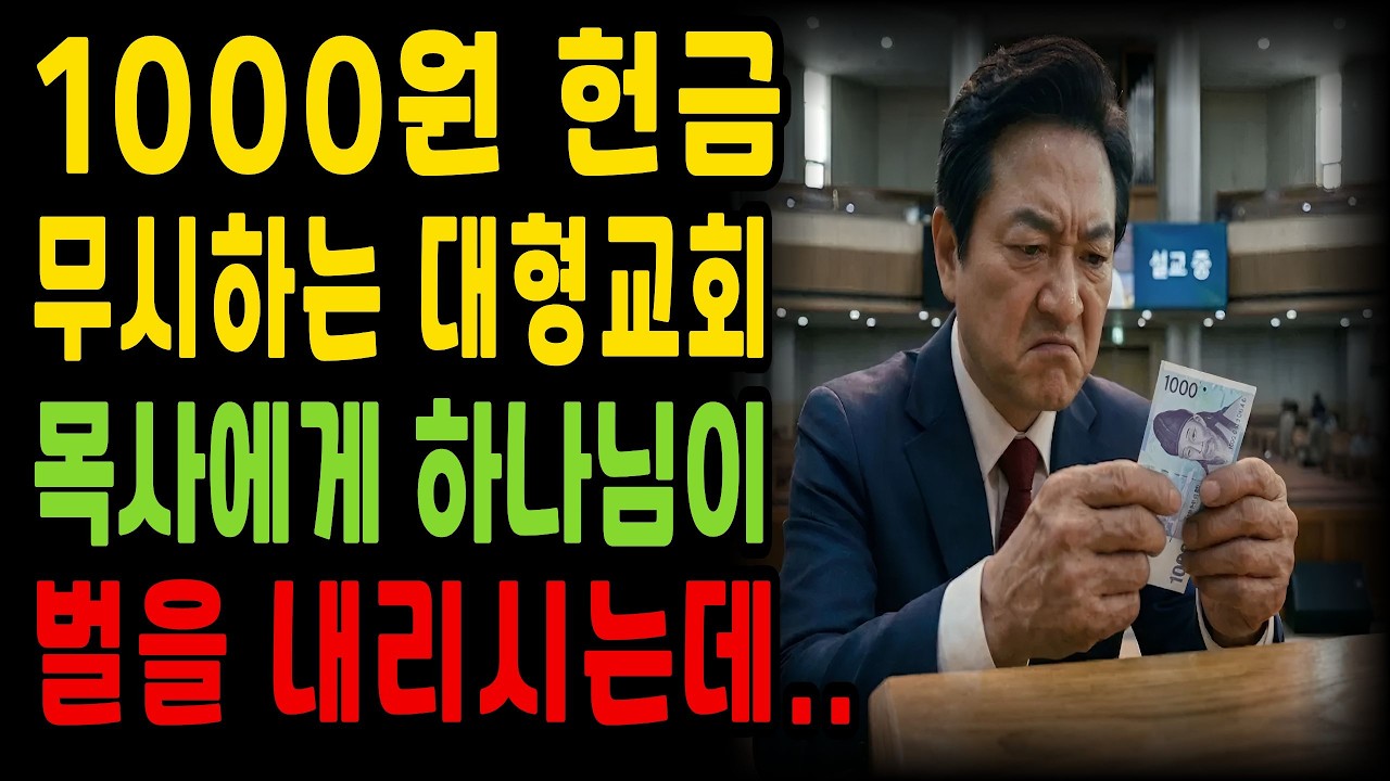 1000원 헌금 무시하는 대형교회 목사에게 하나님이 벌을 내리시는데.. | 신앙간증