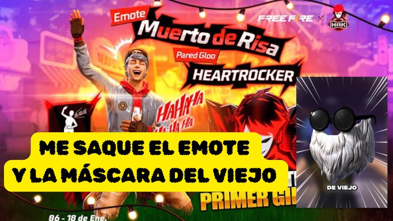 ME SAQUÉ EL EMOTE Y LA MÁSCARA DEL VIEJO 😱😱#garenafreefire #freefire 