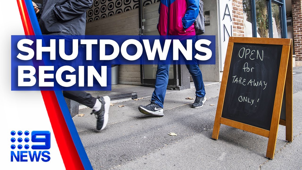 Coronavirus: Pubs, clubs, gyms and cinemas close today | Nine News Australia