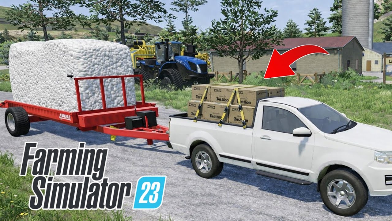 Making Clothes With Cotton and wool In Fs23 | Farming Simulator 23