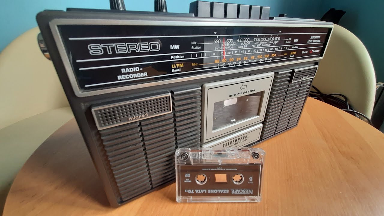 Szalone lata 70te - Telefunken  CR7000 STEREO - CRAZY 70s on old BOOMBOX / Daddy Cool / I Can Boogie