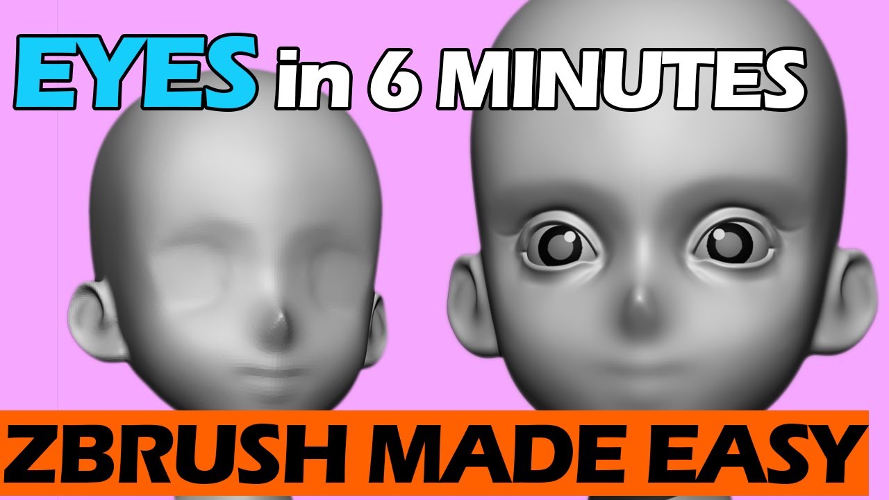How To SCULPT EYES | Simple Eyelids Made Easy | Zbrush Quick Tutorials
