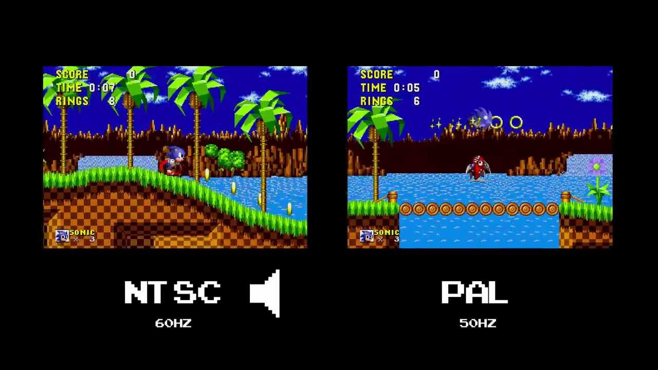 Sonic The Hedgehog NTSC y PAL