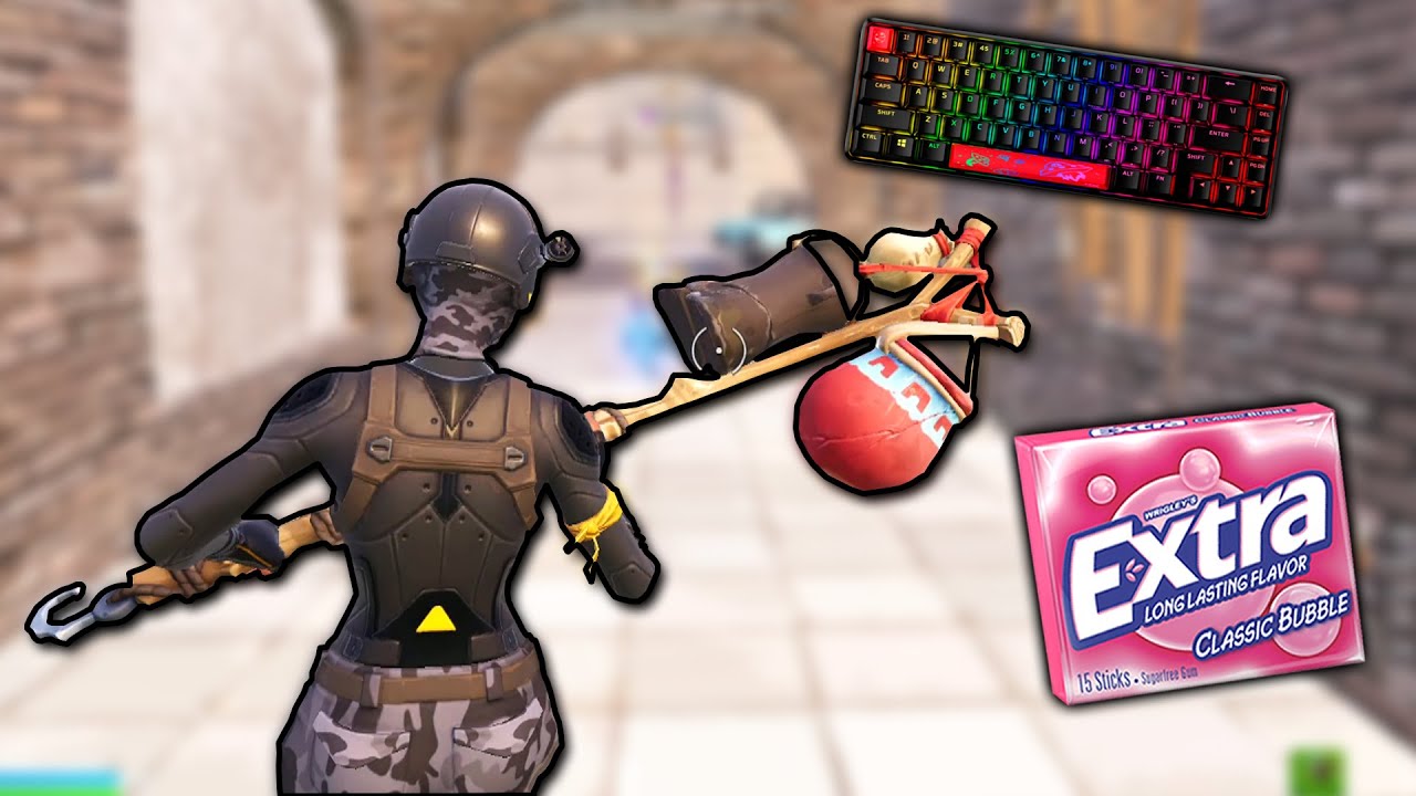 [ASMR] Fortnite Tilted Zone Wars Gum Chewing (Whispering and Keyboard Sounds)