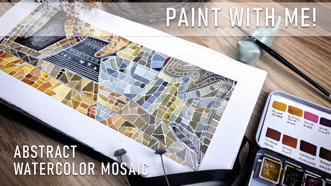 How to Paint an Abstract Watercolor Mosaic