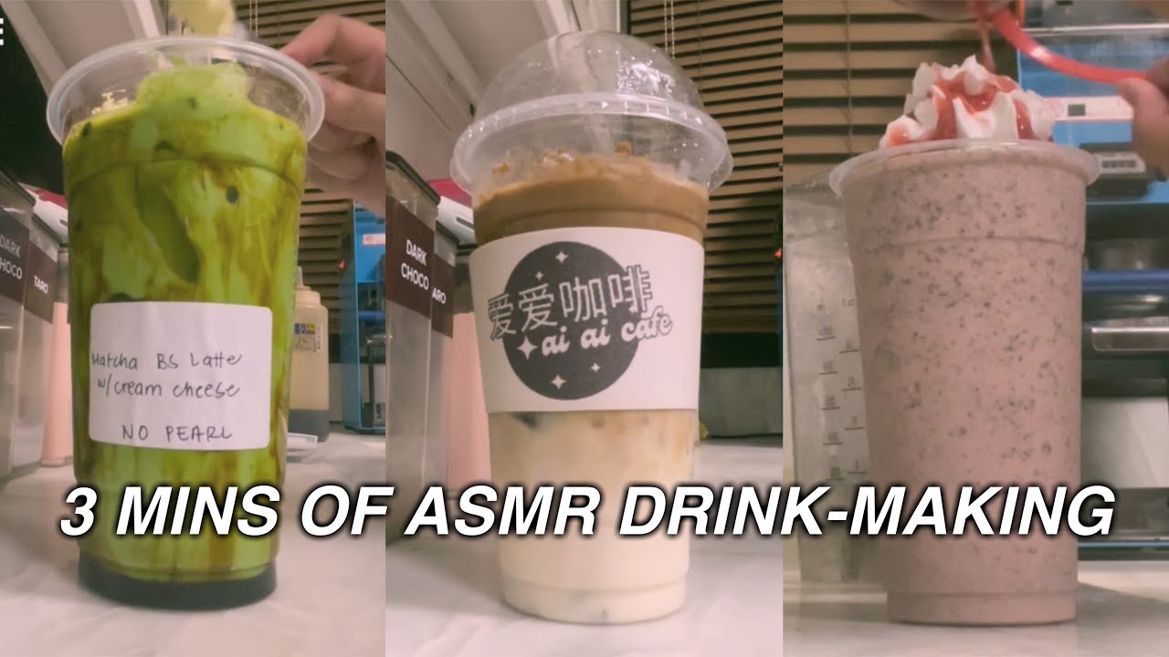 3 mins of asmr drink-making ☆