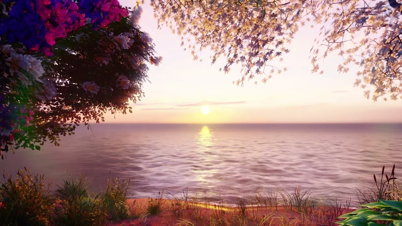 Serene 5-Hour Tropical Lakeshore Ambience | Relaxing Nature Sounds for Work, Study, and Sleep