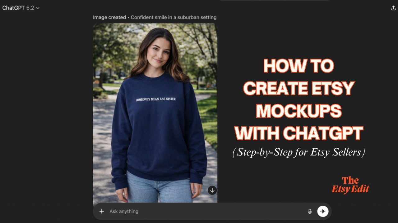 How to Create Etsy Mockups with ChatGPT (Step-by-Step for Etsy Sellers)