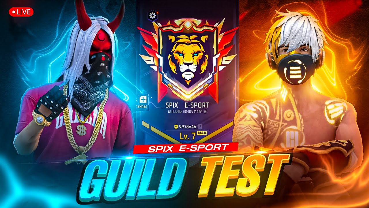 FF LIVE GUILD TEST 1 VS 1 | FREE FIRE LIVE GUILD TEST | LIVE GUILD TESTING #guildtest #nonstopgaming