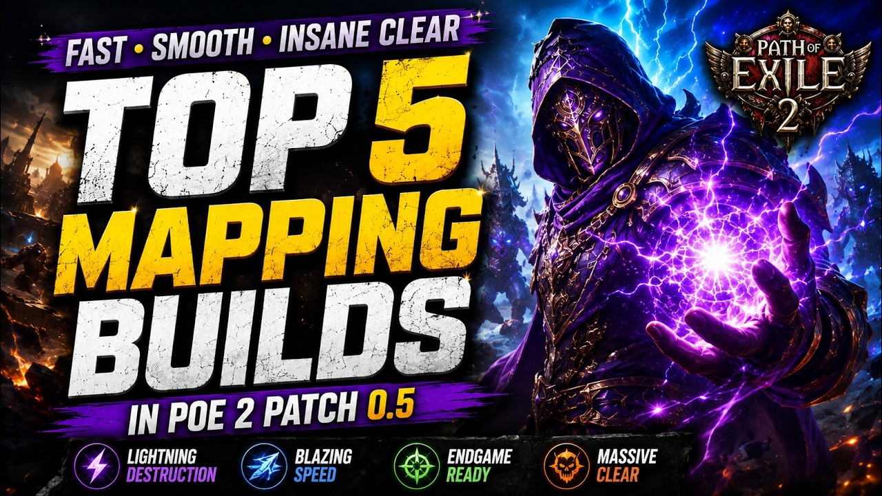 TOP 5 BEST MAPPING BUILDS IN POE 2 PATCH 0.5 | FAST CLEAR BUILD GUIDE