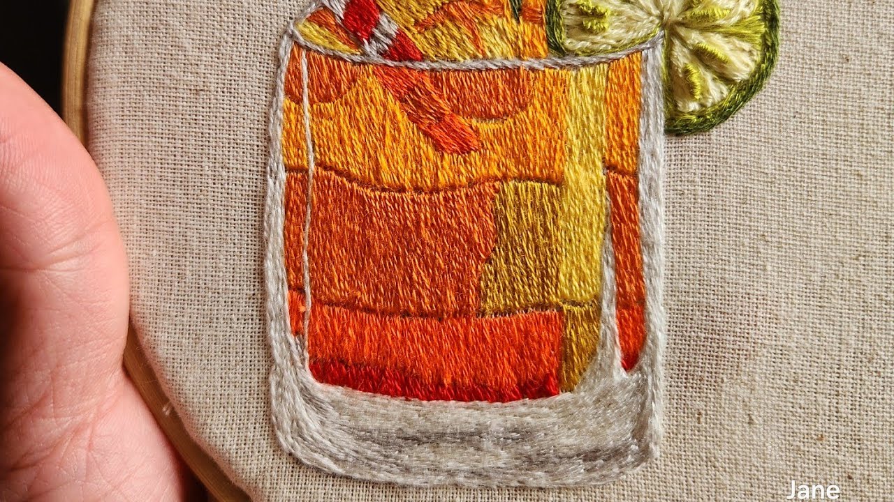 Embroidery a summer fruit punch (Part 1)