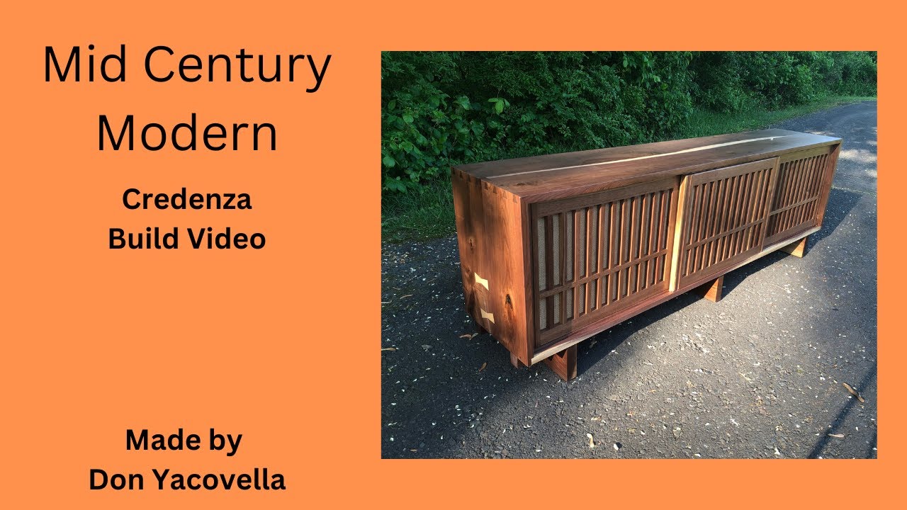 Mid Century Modern Credenza Build Video Inspired by George Nakashima Design