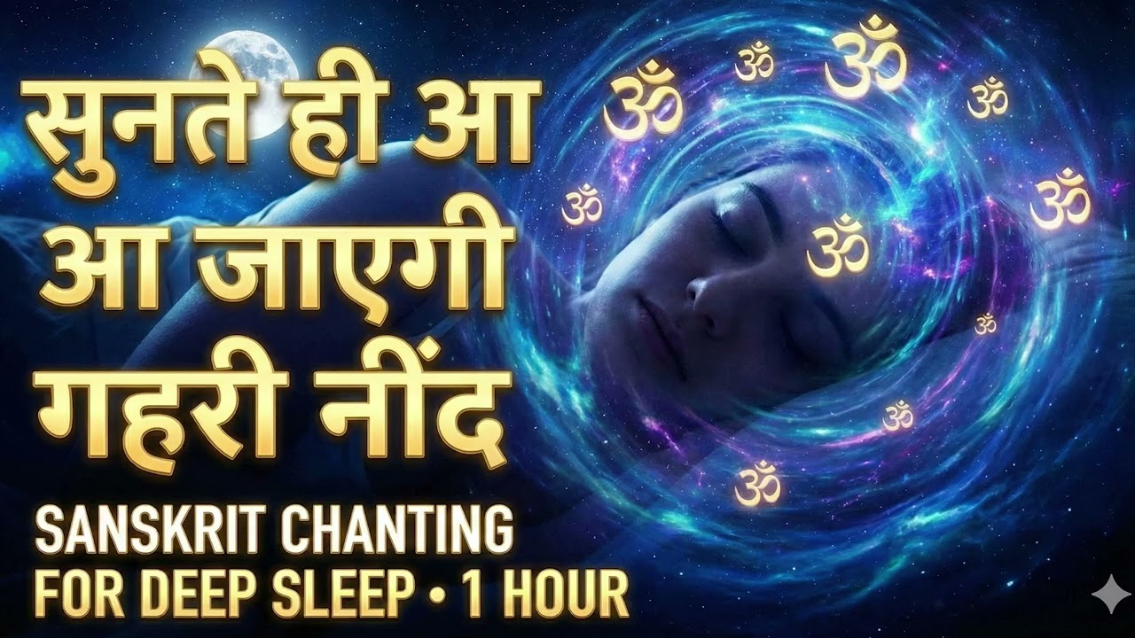 सुनते ही आ जाएगी गहरी नींद | 1 Hour Powerful Sanskrit Sleep Mantra | Insomnia Relief