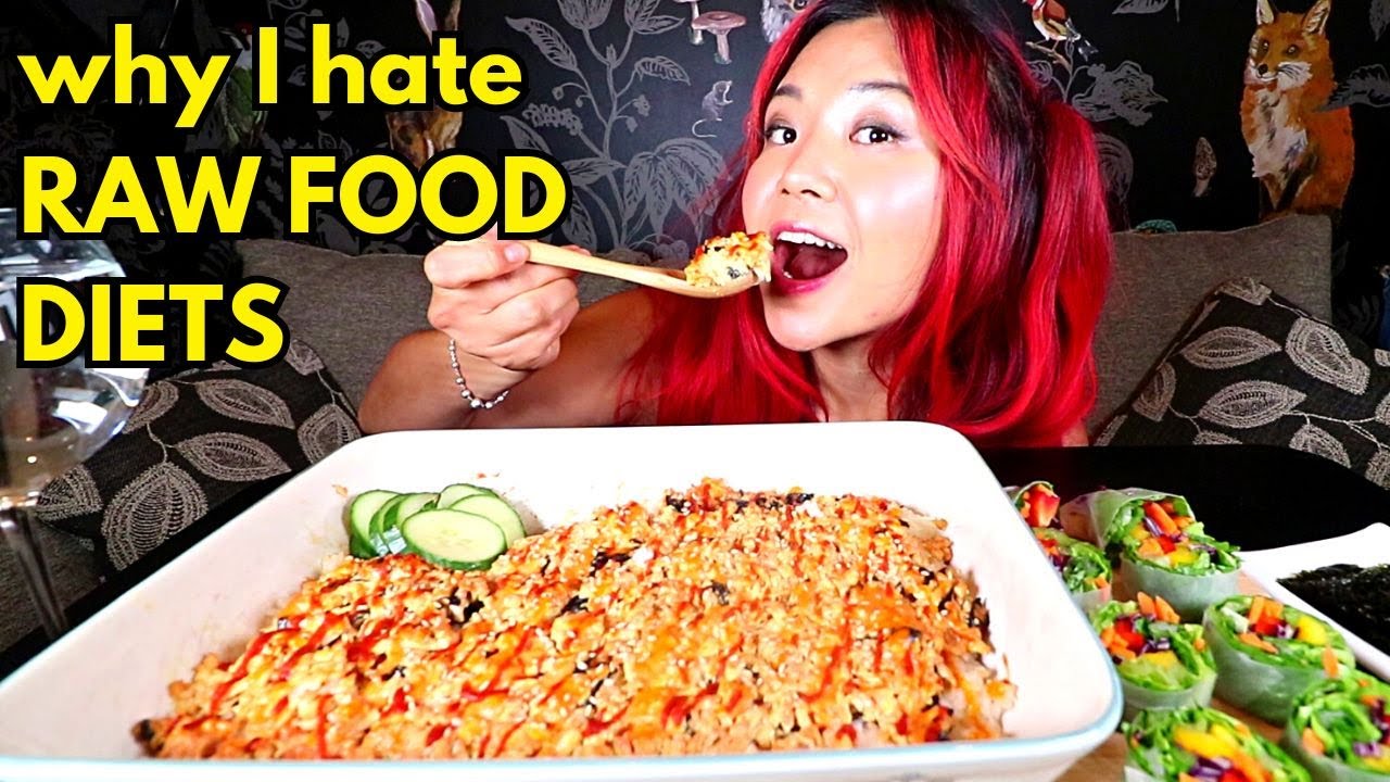 SUSHI BAKE MUKBANG (vegan) + RANT About RAW 