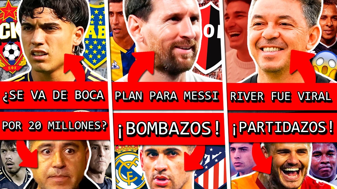 ¿BOCA pierde a ZEBALLOS?+ ¿MESSI se acerca al FÚTBOL ARGENTINO?+ RIVER sorprende+ BOMBA CR7+ RACING