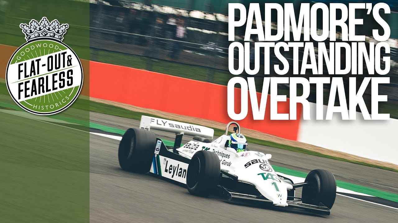 On board classic F1 overtaking action at Silverstone