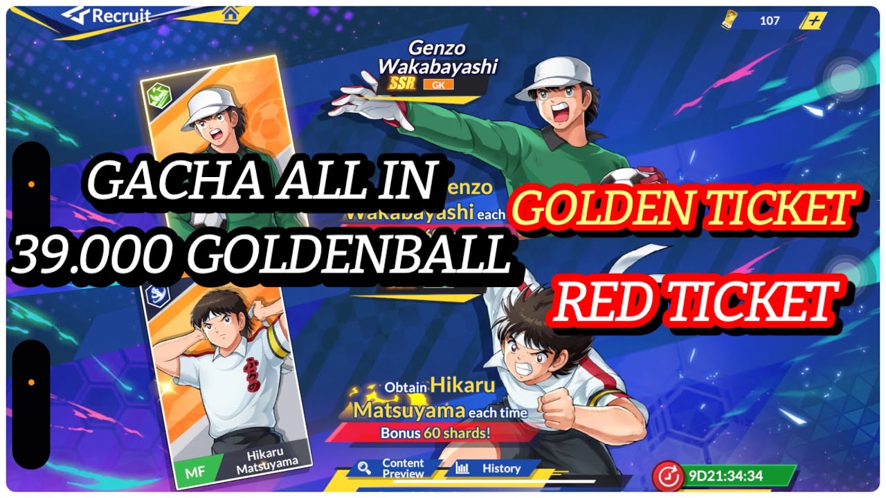 MATSUYAMA RED TICKET!! GACHA ALL IN GENZO AND MATSUYAMA! W BANNER. CAPTAIN TSUBASA: ACE