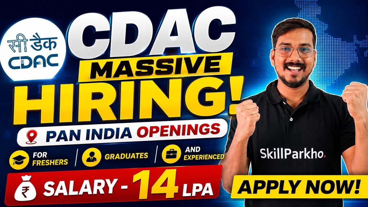CDAC Hiring 2026 | Multiple Engineering Vacancies | Freshers Can Apply