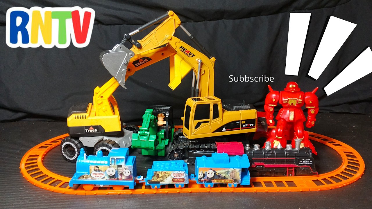 Kereta Api thomas Sedang Jalan ,Tiba-Tiba Menemukan Excavator 😱
