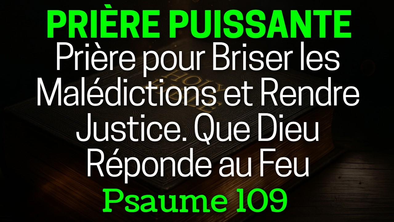 PSAUME 109: Que Dieu Réponde au Feu ! Prière pour Briser les Malédictions et Rendre Justice 🔥