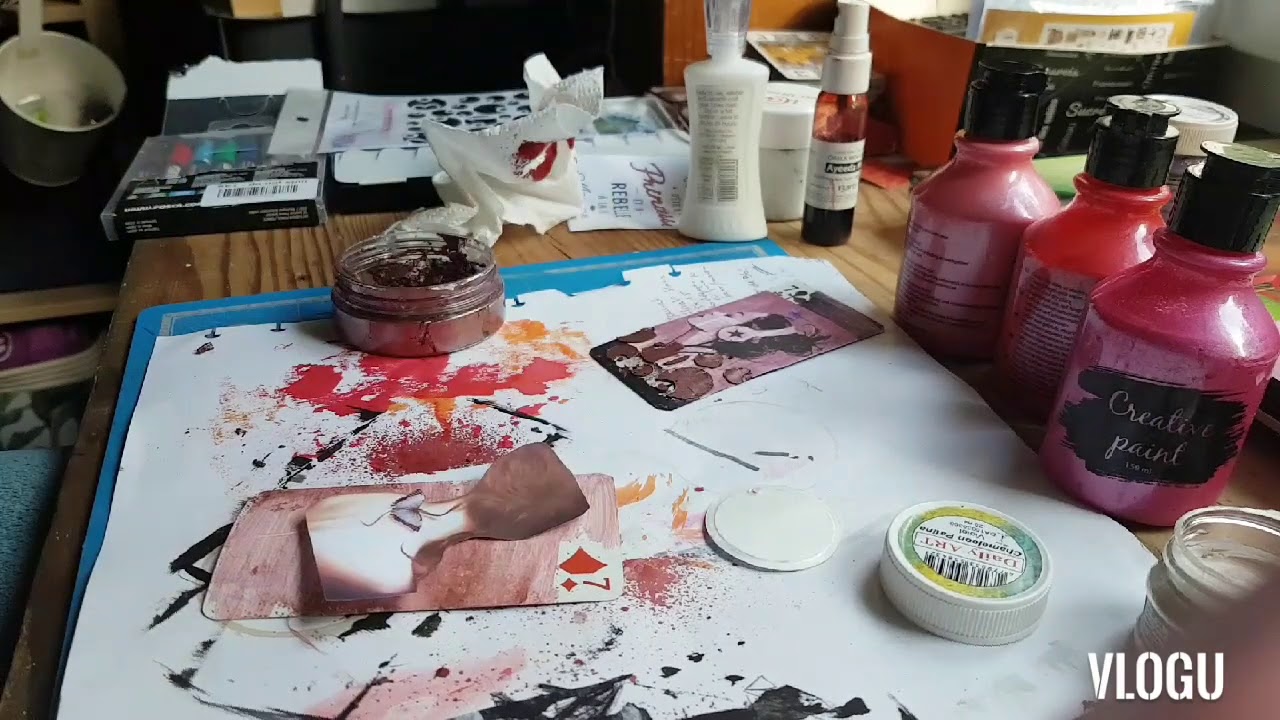 Cartes à jouer altérées  #mixmedia