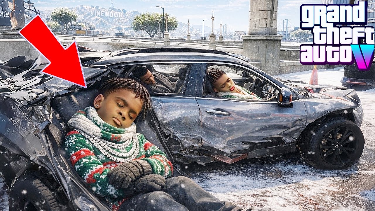 😢👶🏽💔Kid Franklin & His Family Got Into a Serious Car Crash💔 GTA 5 Kid Franklin Real Life Mod S1 EP51