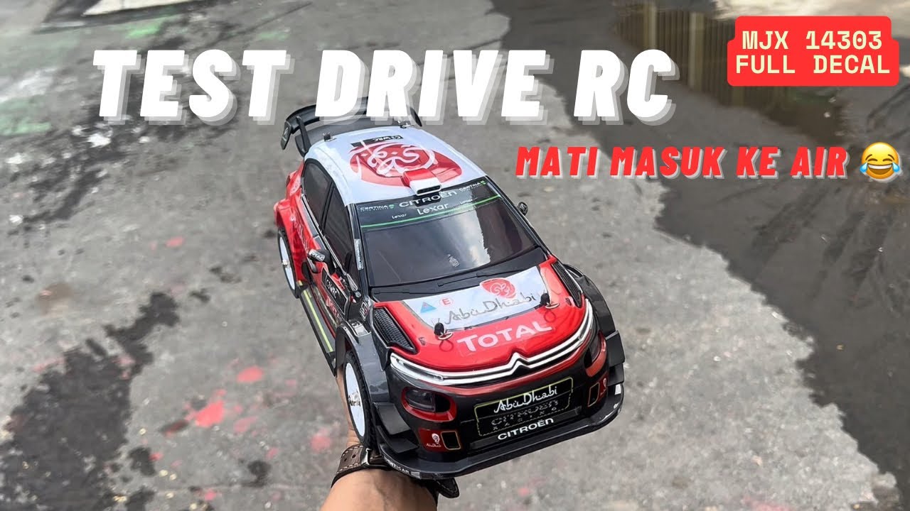 Test drive rc mjx 14303 full sticker malah kena musibah hehe