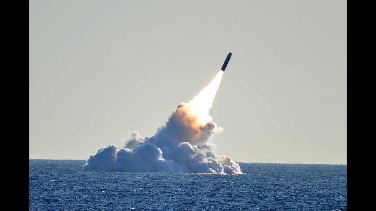 Algerian National Navy Kilo-class submarine firing exercise on a sea surface target