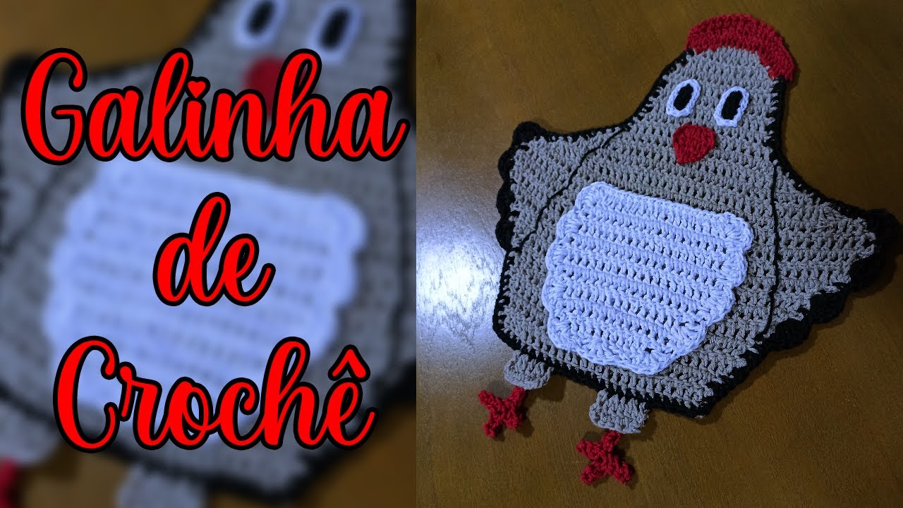 Galinha de Crochê para Aplicação #PassoaPasso