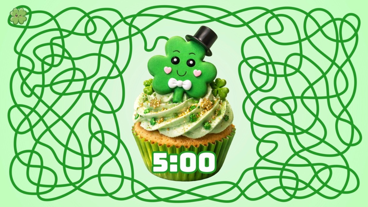 5 Minute Timer Bomb ST PATRICK'S DAY CUPCAKE