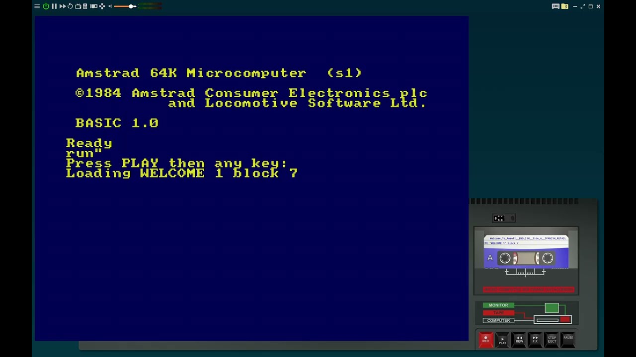 Welcome to Amstrad CPC 464 (Amsoft, 1984)