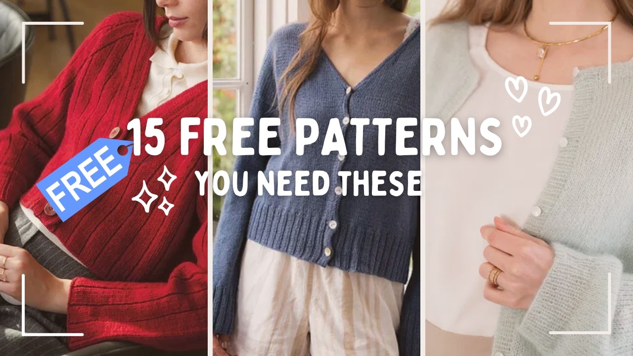 15 FREE Staple Cardigan Knitting Patterns You&rsquo;ll Love (Beginner to Advanced)