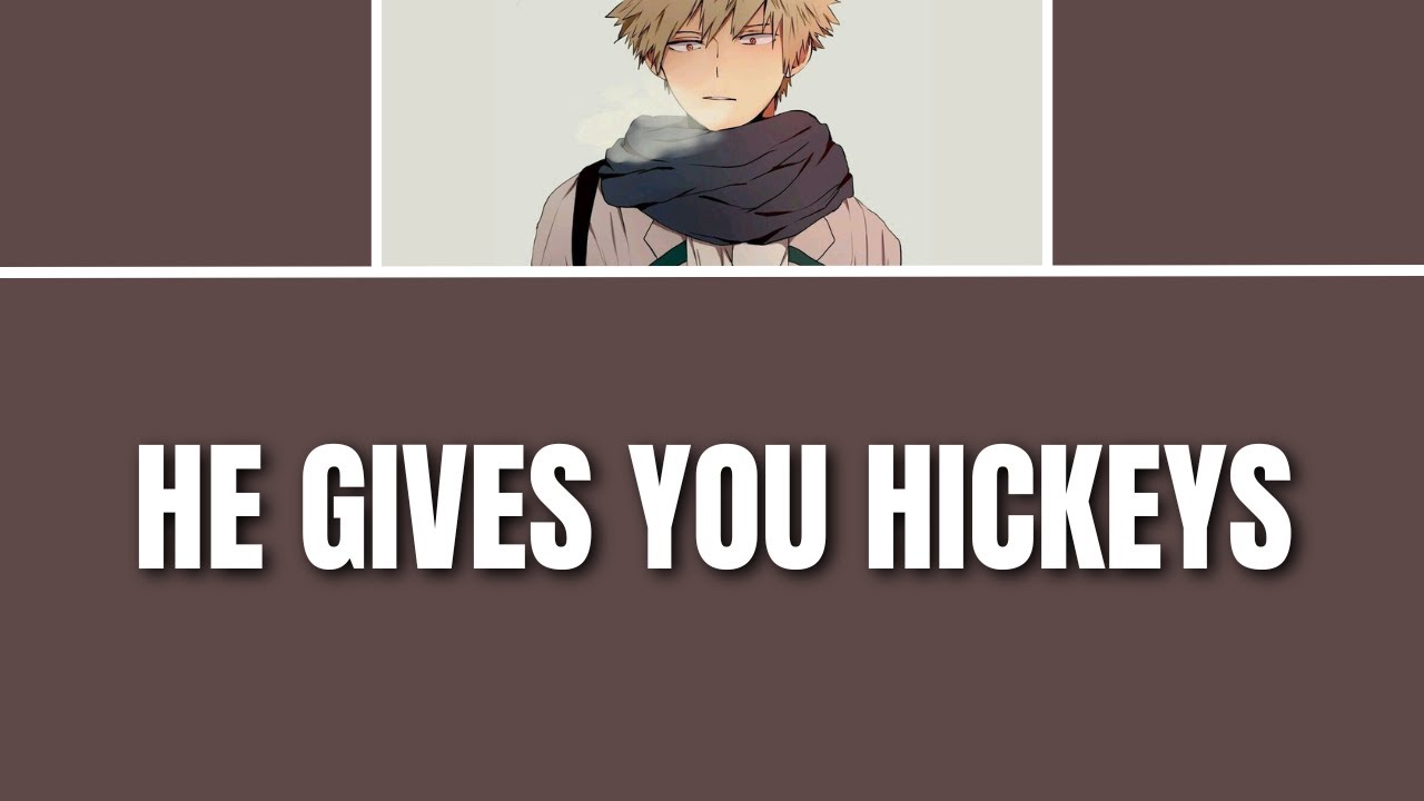 He gives you hickeys - Bakugou x listener