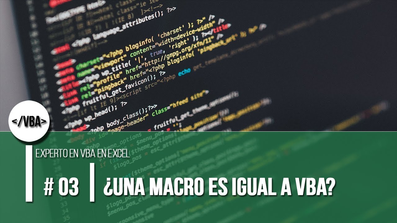 ¿Una macro es igual a VBA?