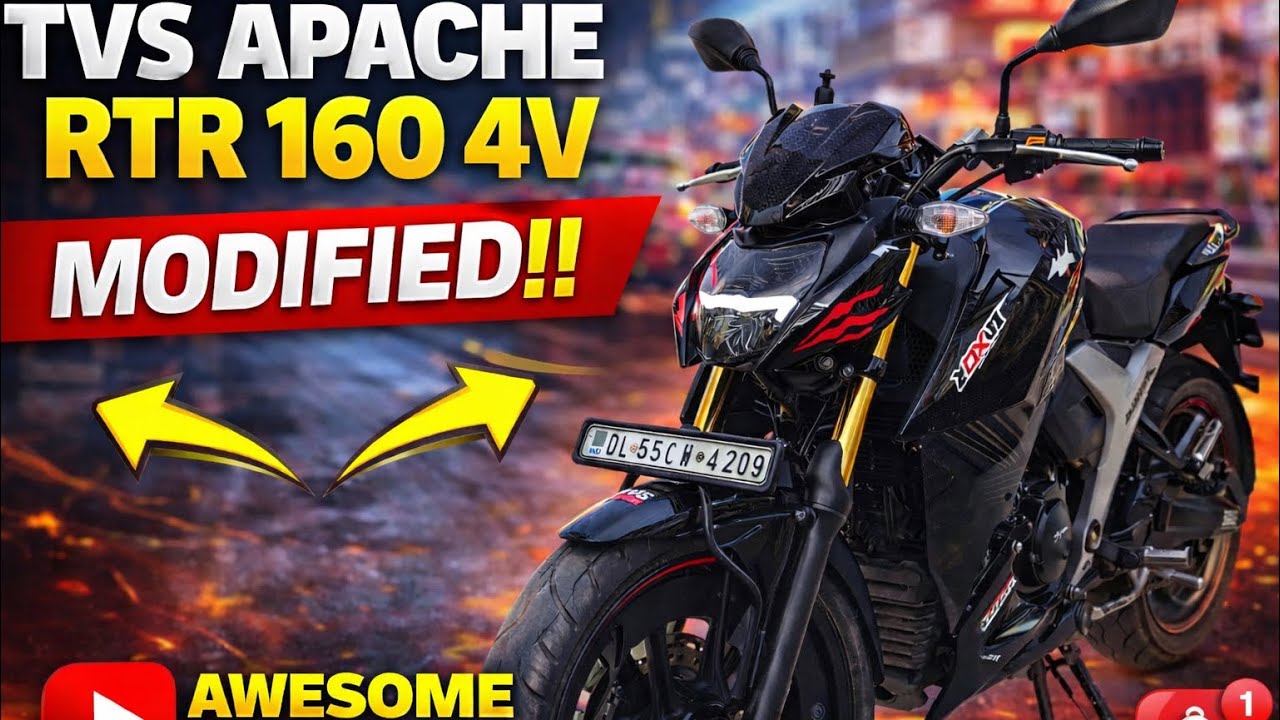 Tvs apache 👉🏻rtr 1604v modify 🥵bike modified only apache 🧐 modified