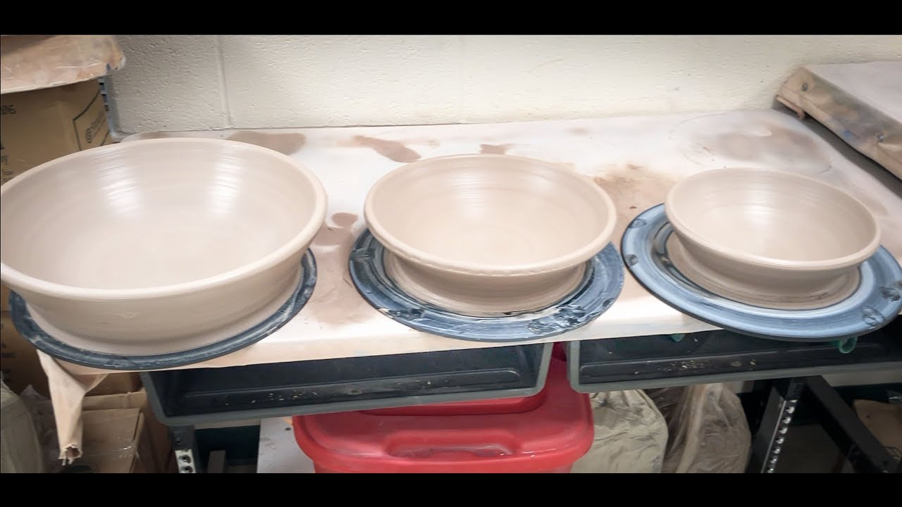 Throwing Three Graduated Big Bowls for Pouring Plaster Hump Molds