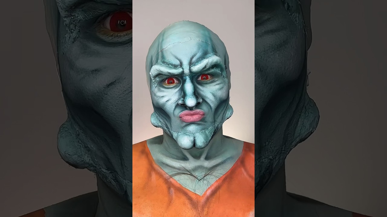 Handsome Squidward 🤭 who should I create next! Ib @hollymurraymakeup  #makeup #mua #sfx