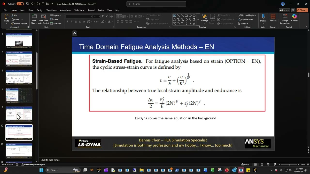 LSDYNA - Time domain fatigue analysis Overview using MAT_ADD_FATIGUE and MAT_ADD_FATIGUE_en